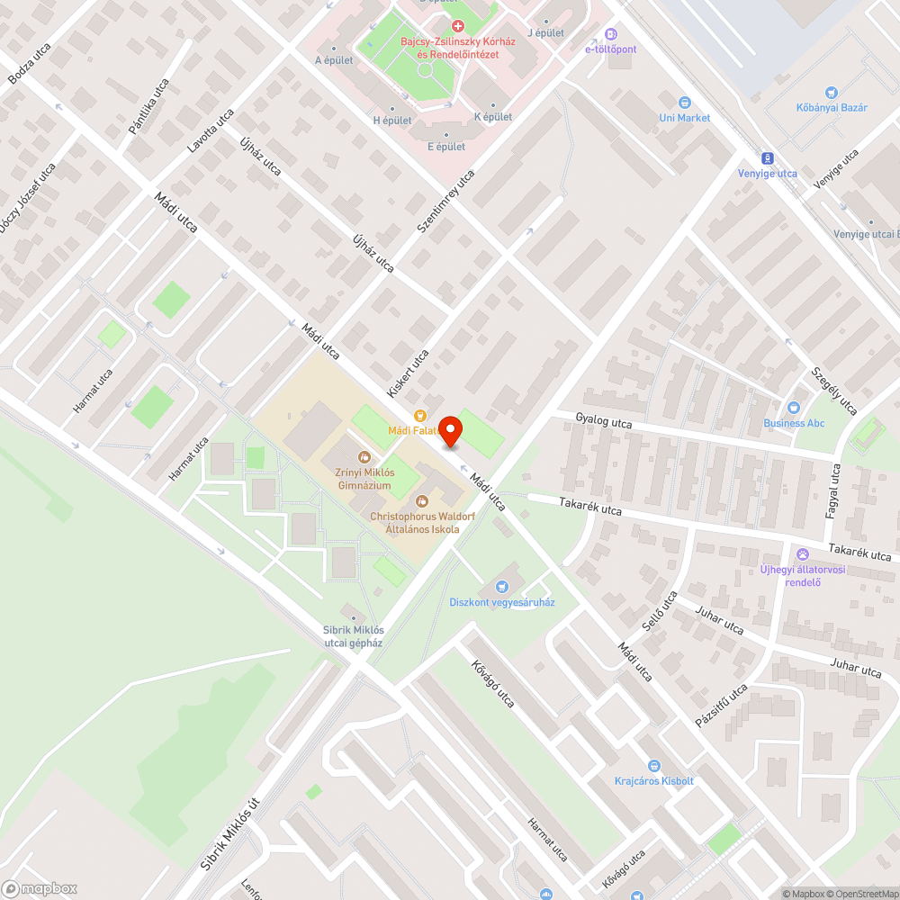 Mádi utca és a Bányató utca, 85-ös busz bejelentés helye