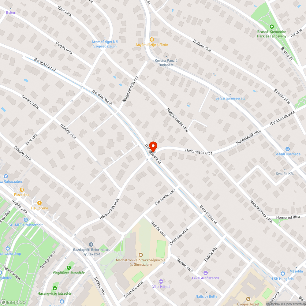 Zöldhulladék hegyek a Beregszász úton bejelentés helye