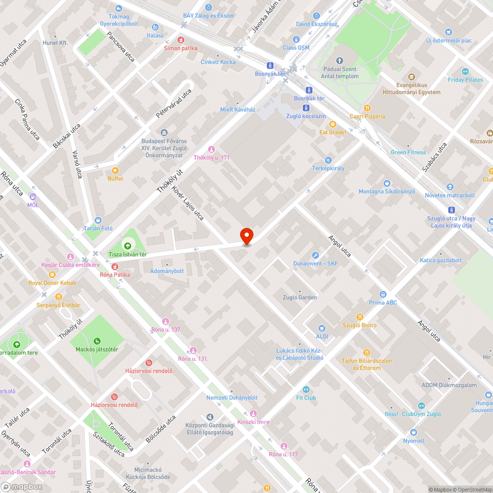 Pótlásra váró fa a Bosnyák utcában bejelentés helye