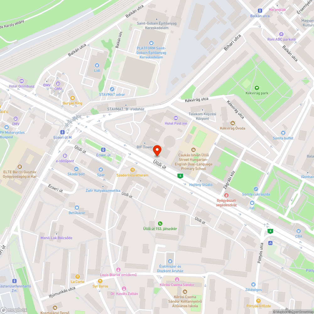 Lyukas esőbeálló a posta bejárata fölött bejelentés helye