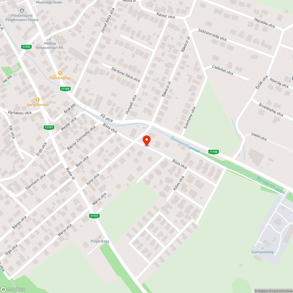 Sérült autó Pilisborosjenőn bejelentés helye