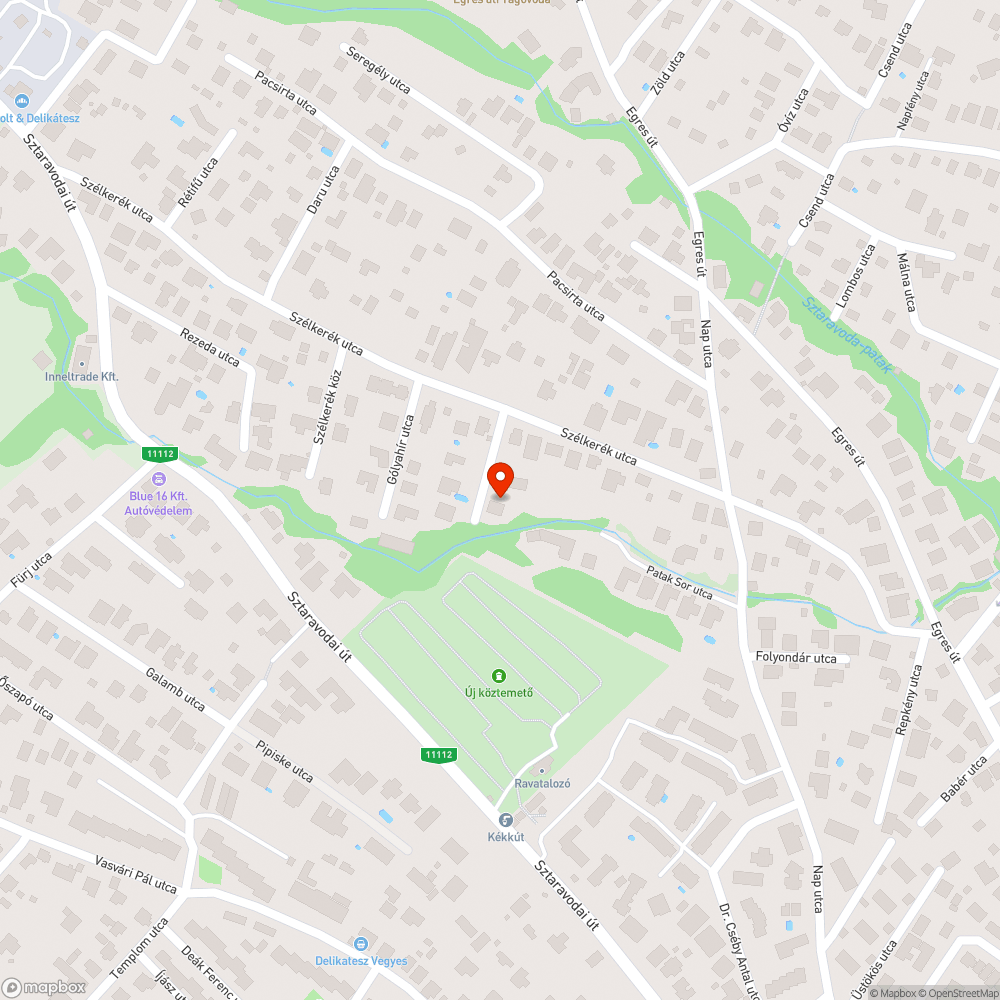 Mèly kàtyú bejelentés helye