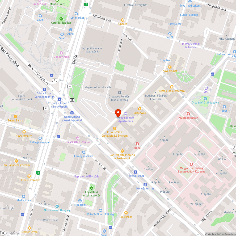 XIII. ker. Teve utca, kátyú bejelentés helye