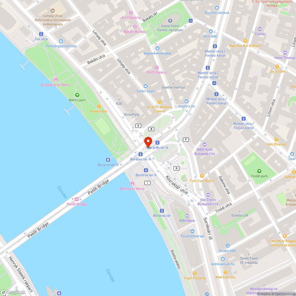 Boráros tér villamosmegálló - újévi állapot bejelentés helye