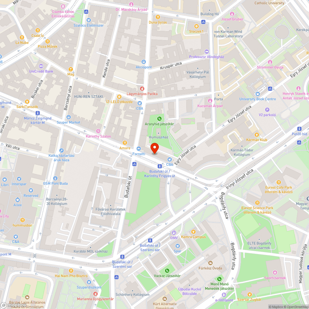 Graffitis szekrény a Karinthy úton bejelentés helye