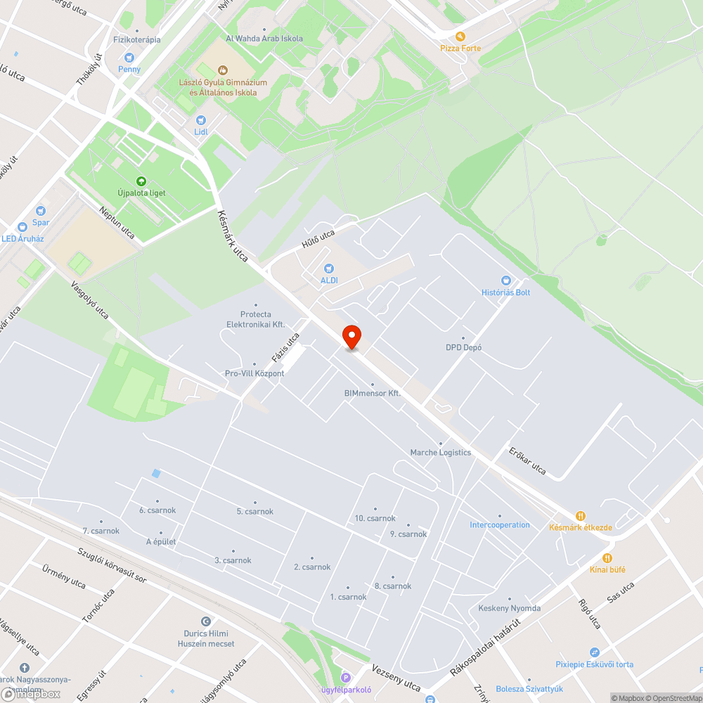 Szemét bejelentés helye