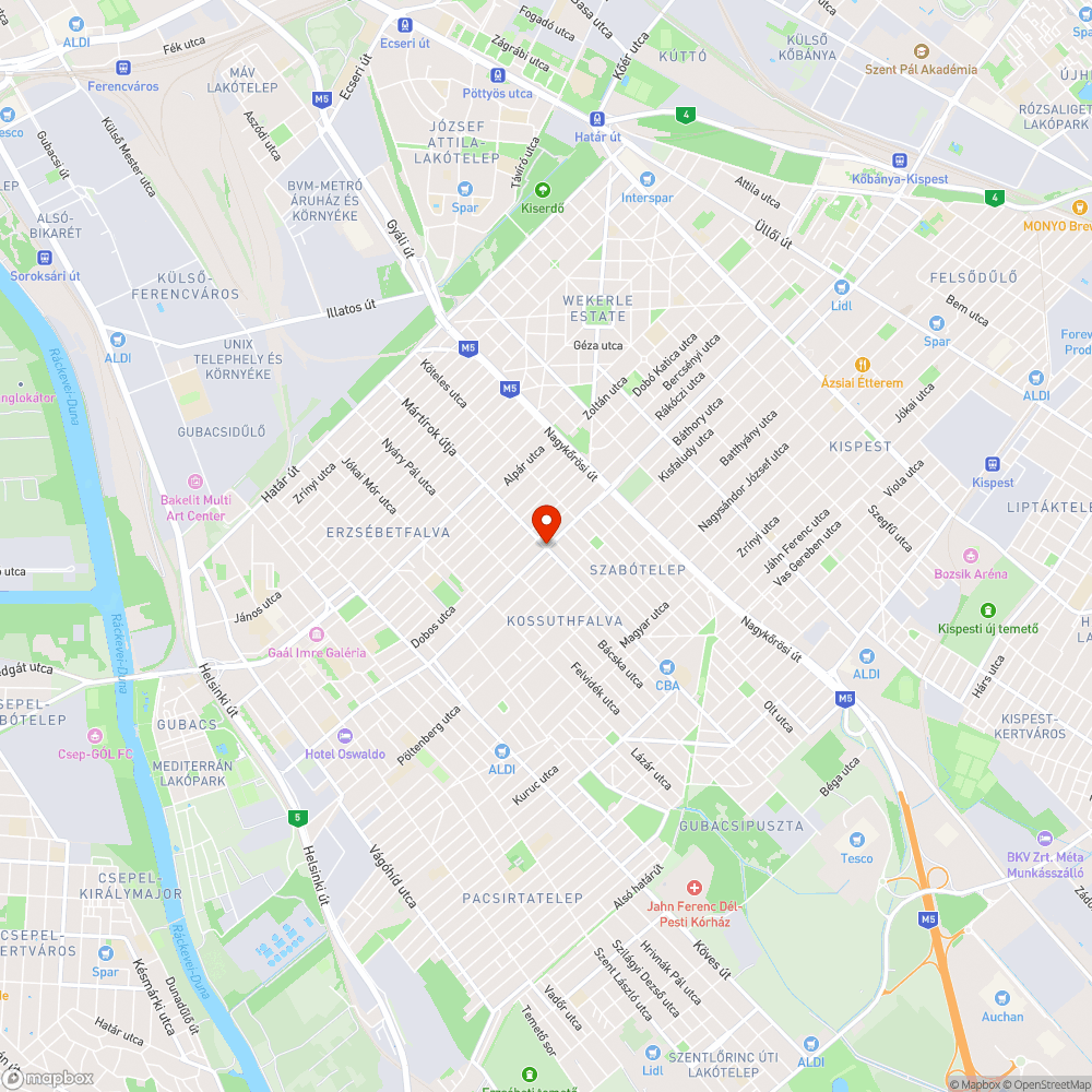 Sötét telefonfülke - Mártírok útja bejelentés helye