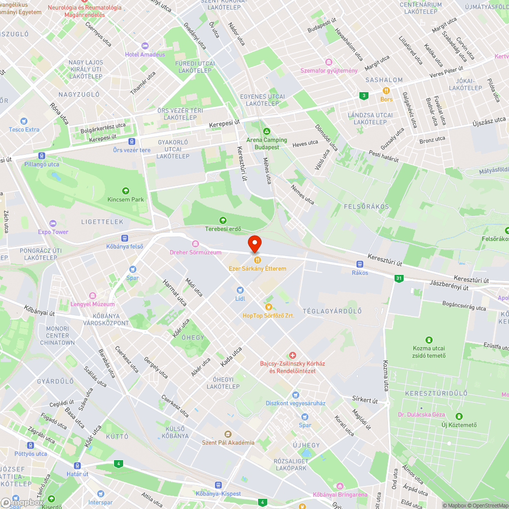 Buszmegálló bejelentés helye