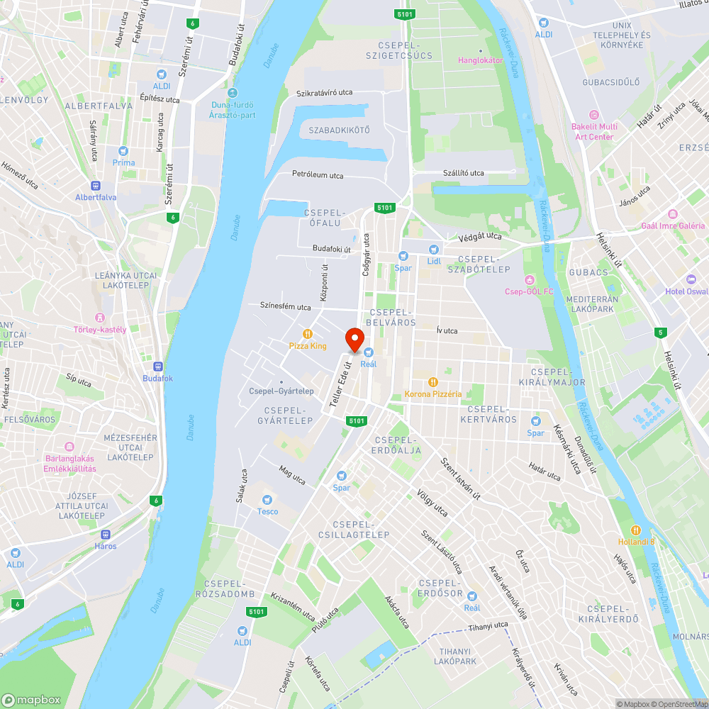 Eldugult Vízelnyelő - Karácsony Sándor utca bejelentés helye