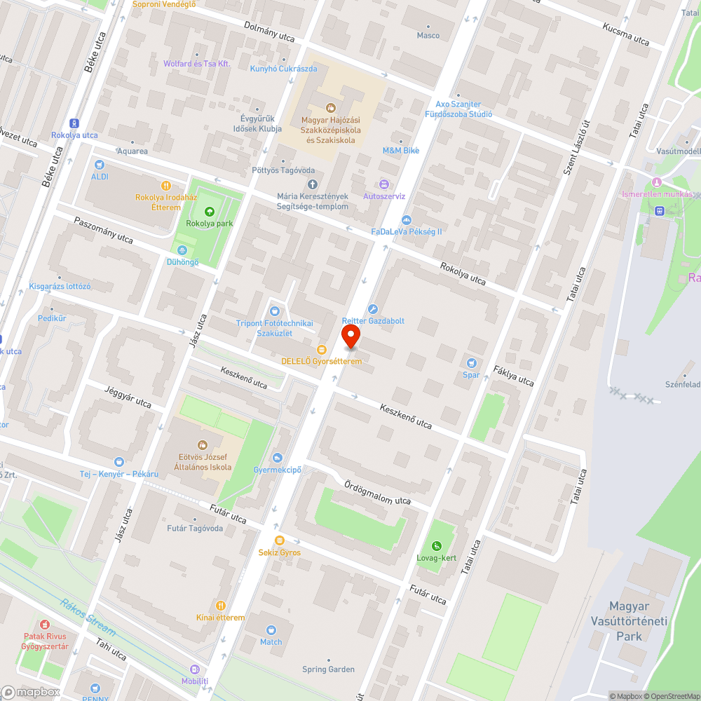 Elhagyott autó bejelentés helye