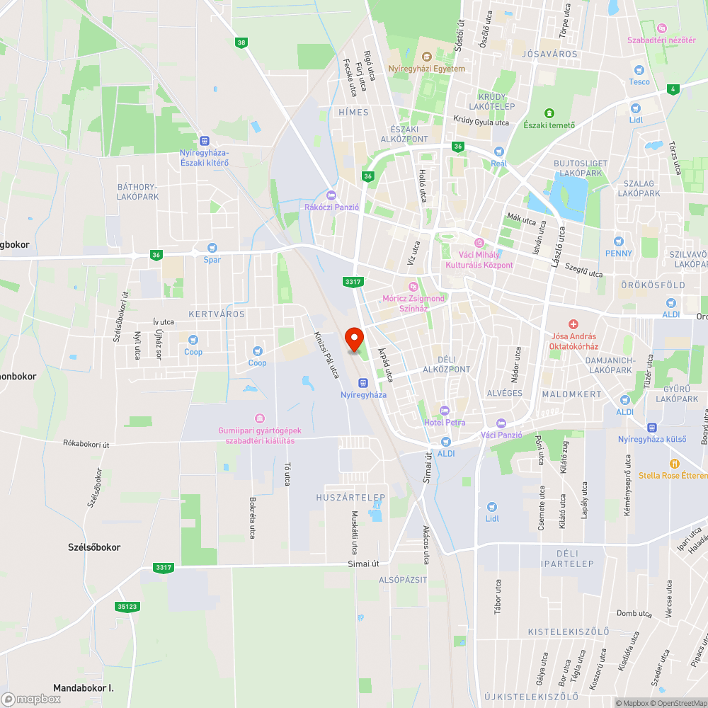 Beszakadt csatornafedél (GPS koordinátával) bejelentés helye