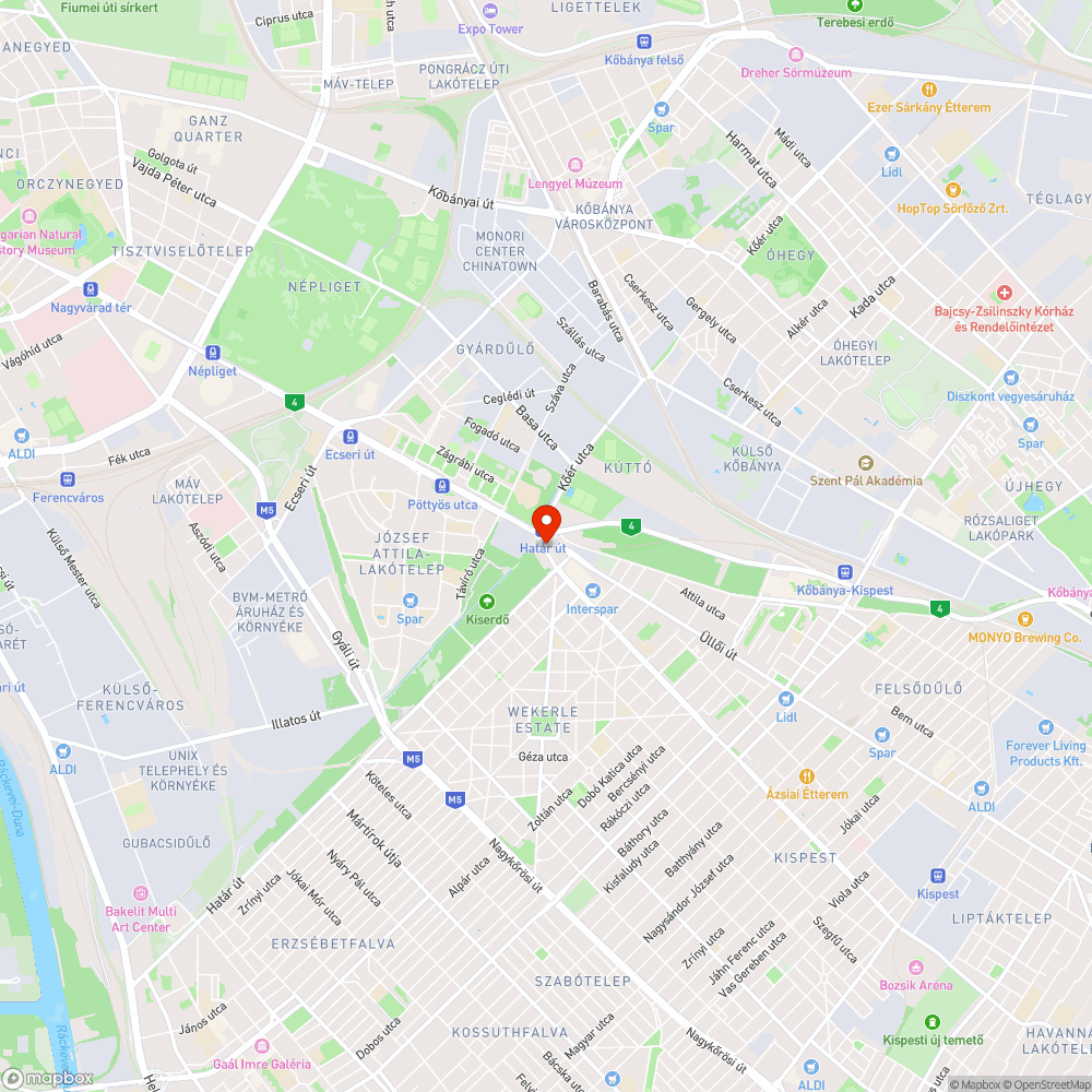 Határ úti metró lejáró bejelentés helye