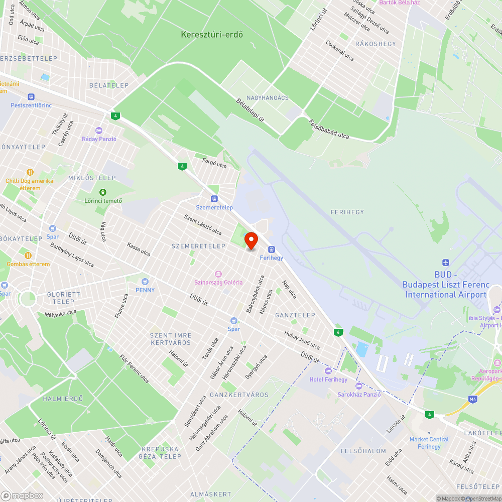 Irritáló kátyú bejelentés helye