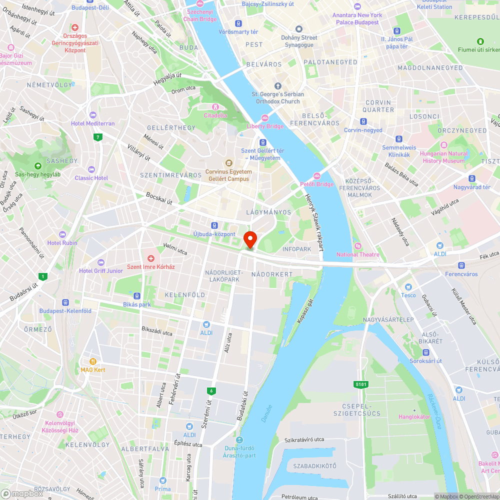 Budafoki úti vasúti töltés mellett kerékpárút-kátyú bejelentés helye