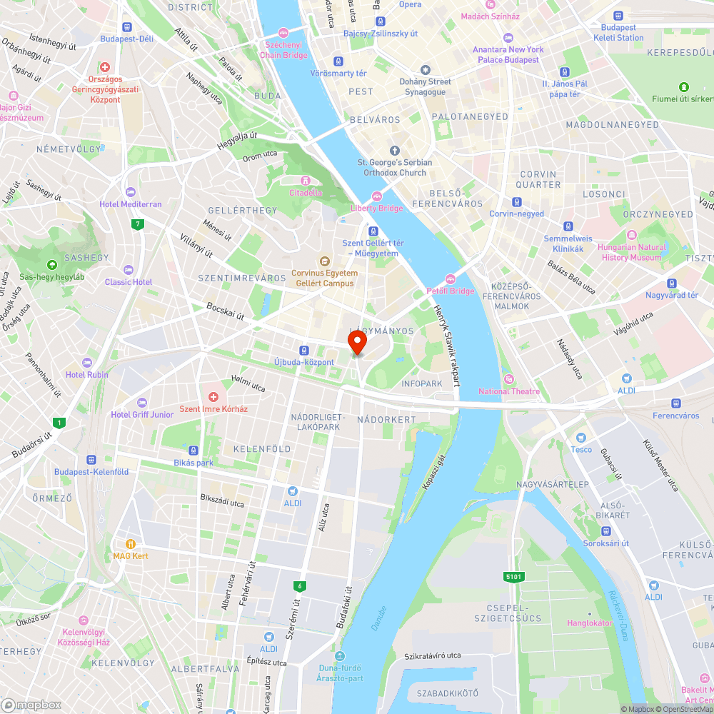 Budafoki út - aszfaltdarabok az út szélén bejelentés helye