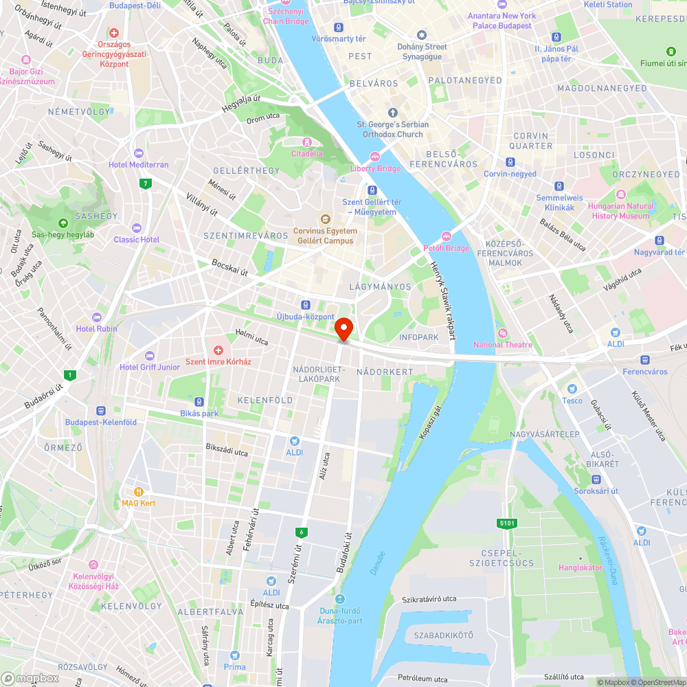 Rákóczi híd felhajtó bejelentés helye