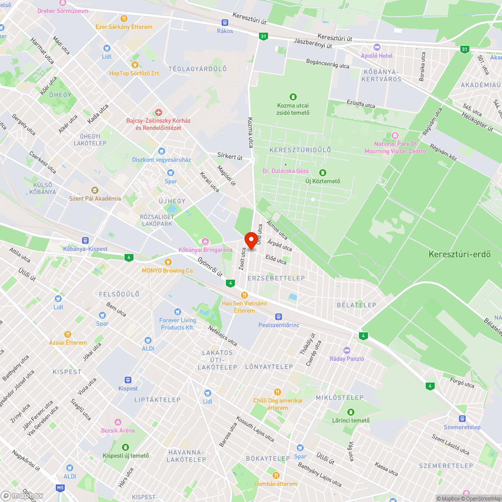 Burkolat omlás bejelentés helye