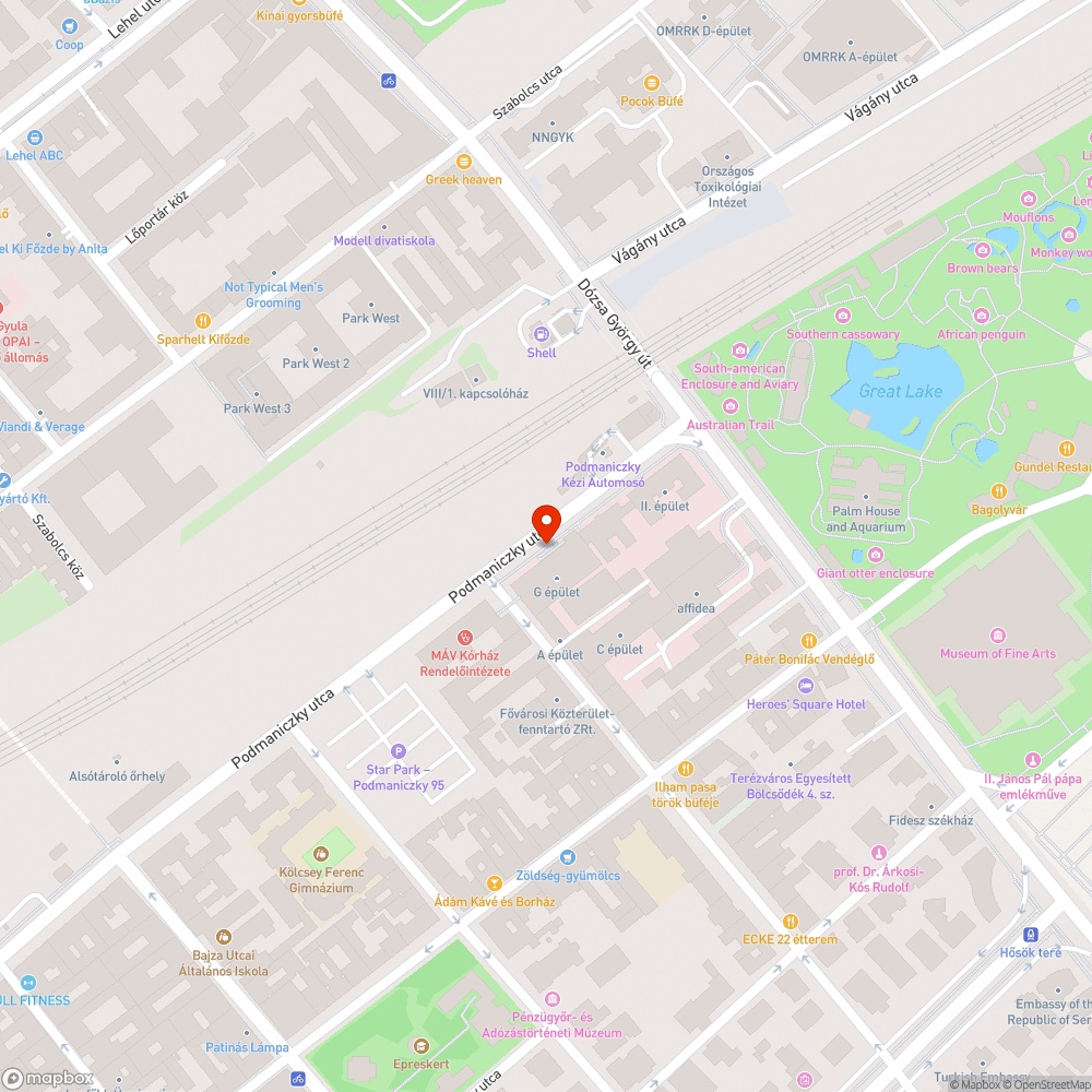 Rokkant parkoló bejelentés helye