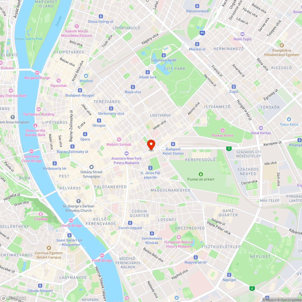 Megsüllyedt járda - Huszár utca bejelentés helye