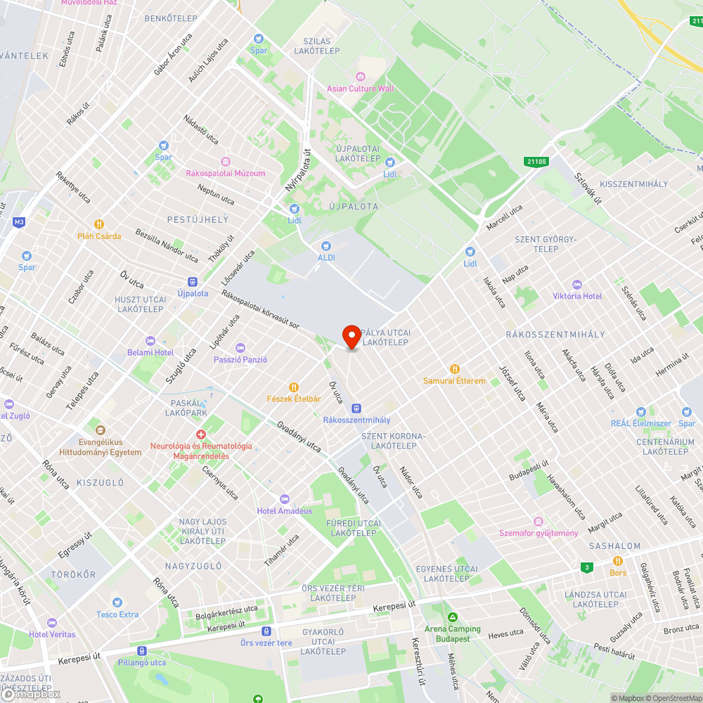 uthiba xvi.ker bejelentés helye