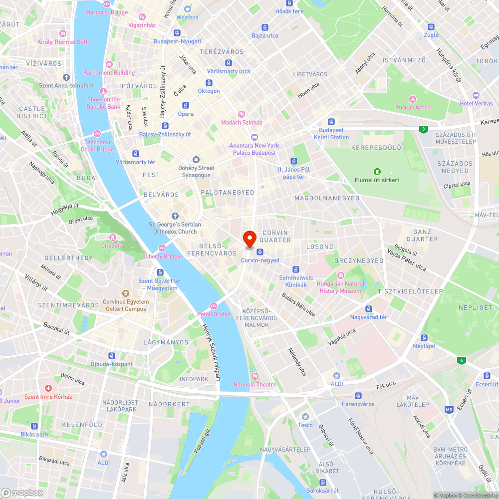 Fogyóban lévő szemetesek - Corvin-negyed bejelentés helye