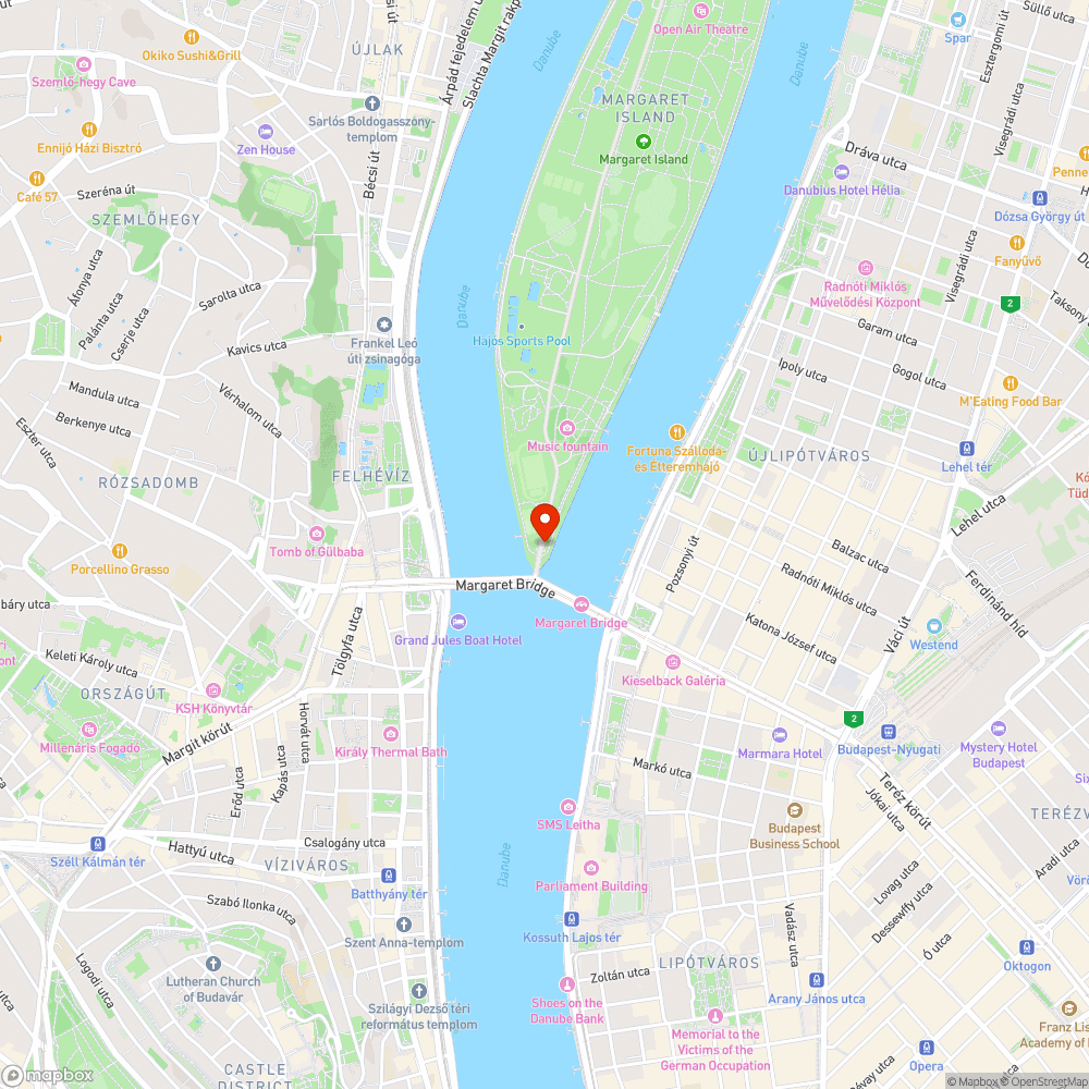 Margitszigeti sorompók bejelentés helye