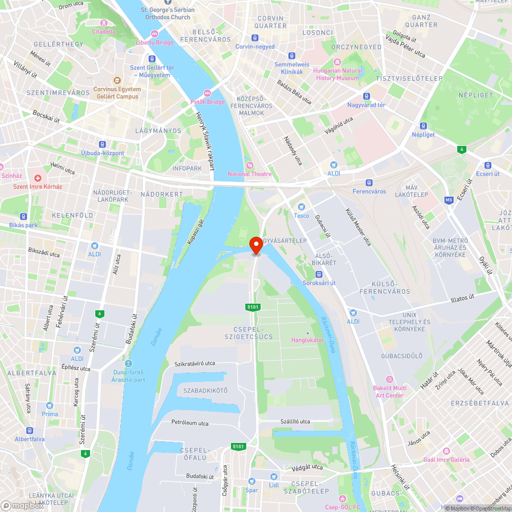 Megálló: Csepeli híd bejelentés helye