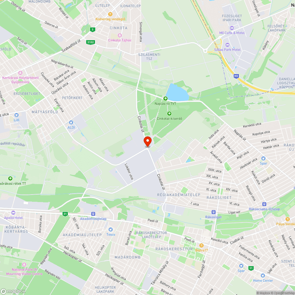 Életveszélyes útszakasz bejelentés helye