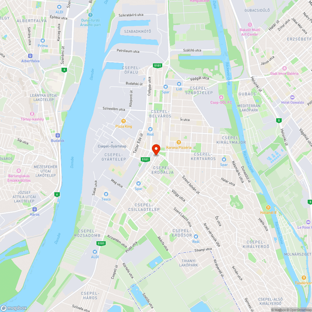 Csepel, Kossuth Lajos. u. bejelentés helye