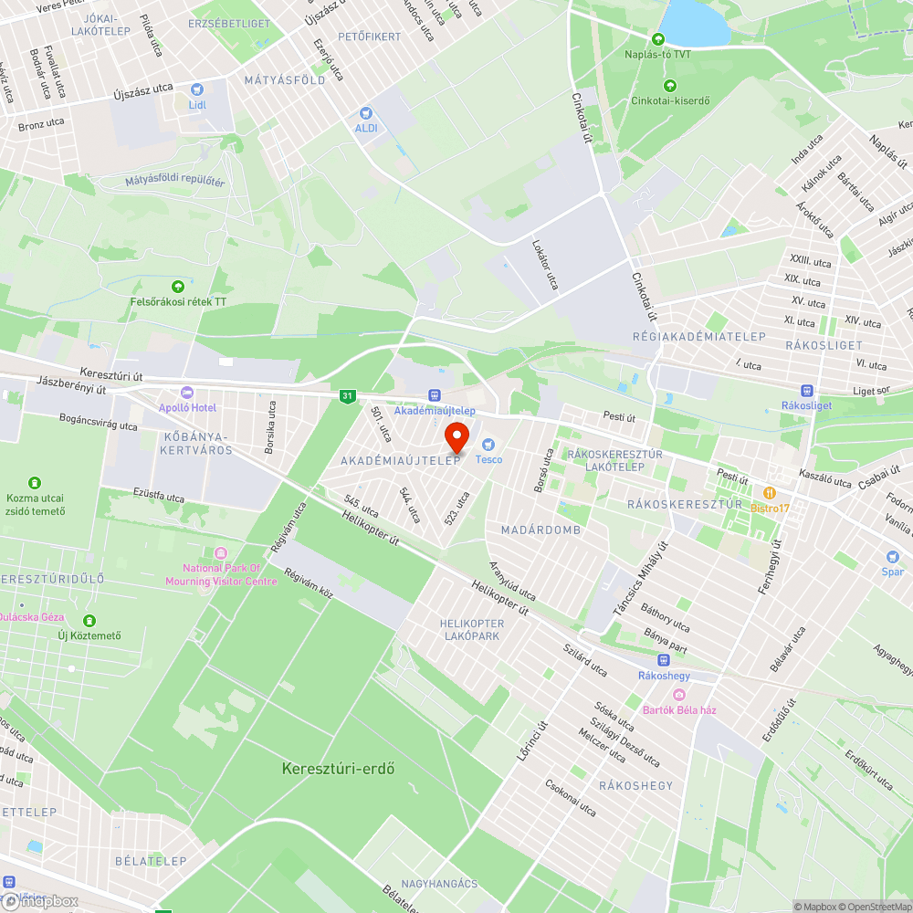 Egy furcsa utca... bejelentés helye