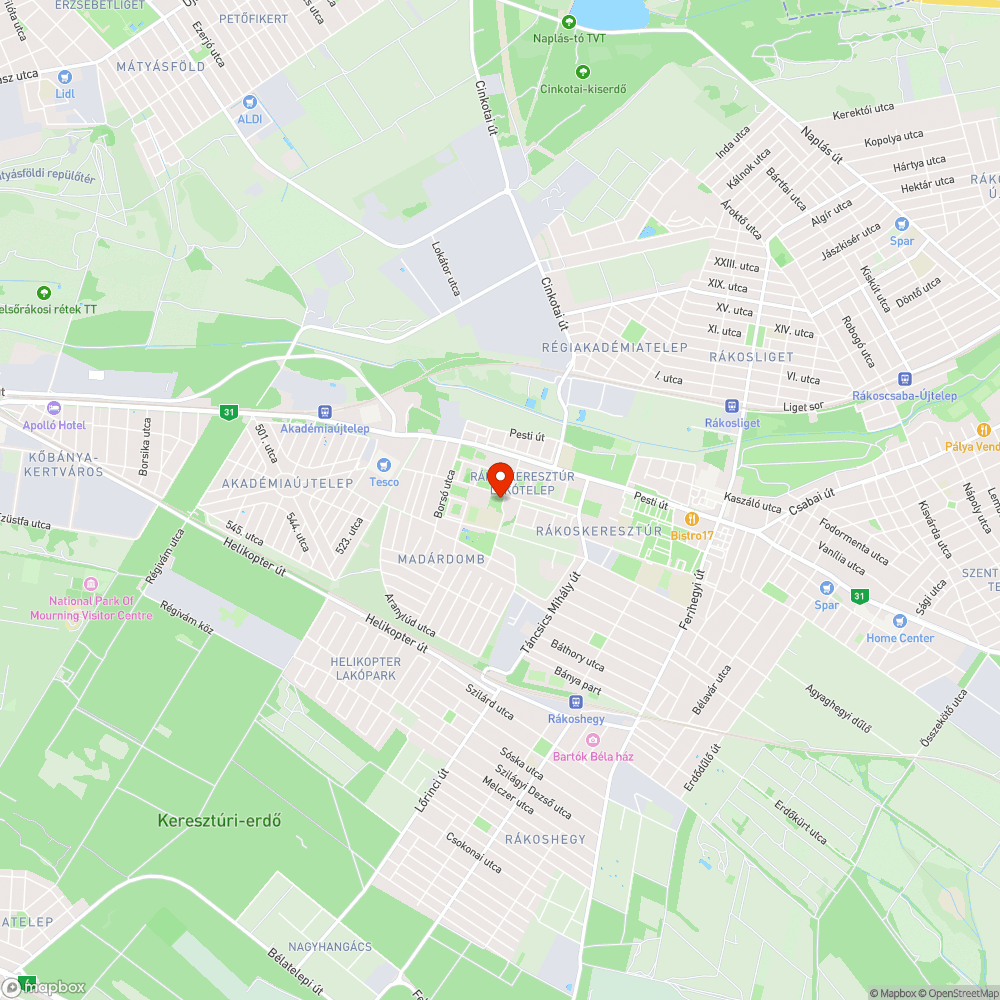 Itt is újonnan ültetett fasor hiánya... bejelentés helye