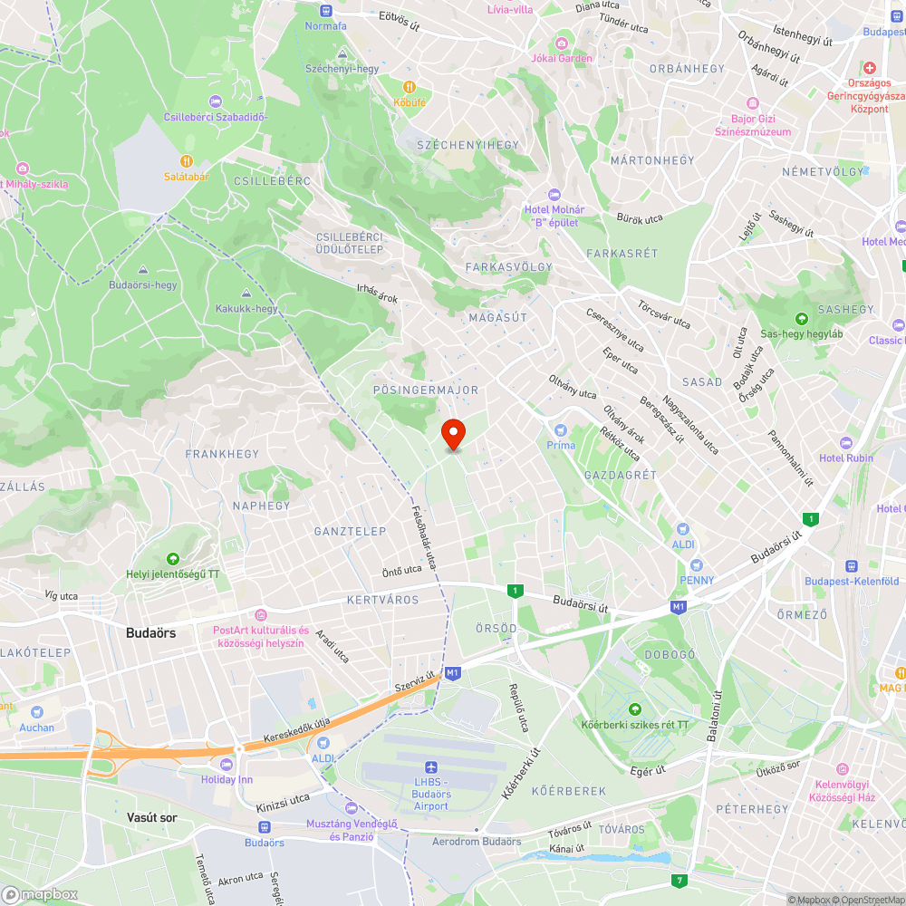 Hatalmas kátyú a Törökbálinti úton bejelentés helye