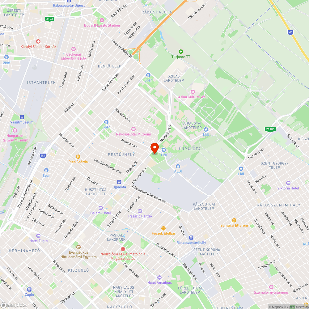 Fán ragadt szemét (3 db) bejelentés helye