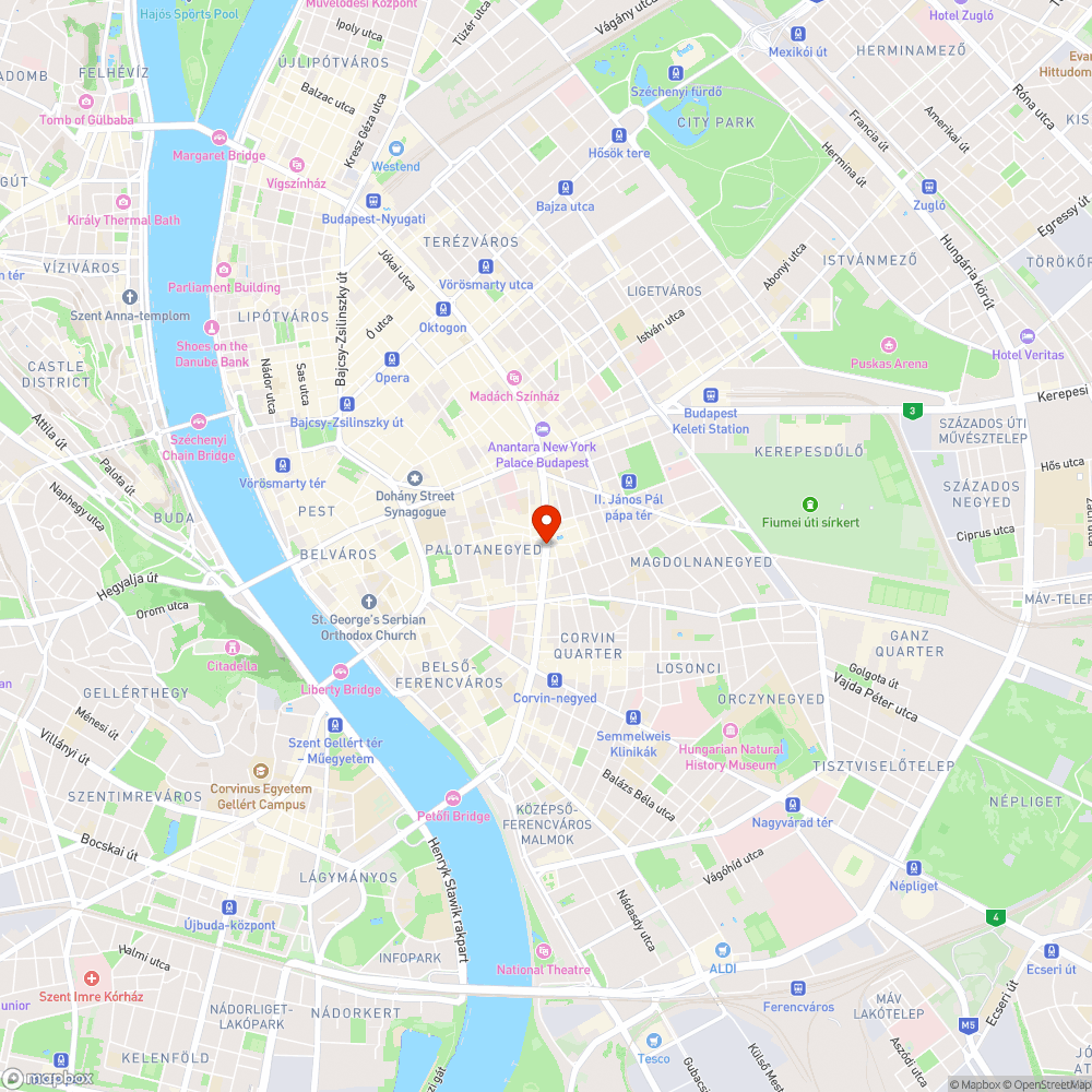 Megrongálódott korlát - Rákóczi tér bejelentés helye