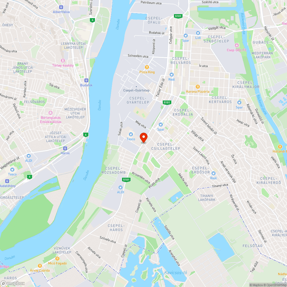 Szanaszétt lévő beton torlaszok bejelentés helye