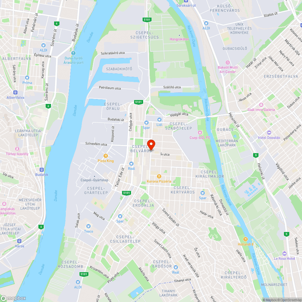 Táncsics Mihály utca kátyúi bejelentés helye