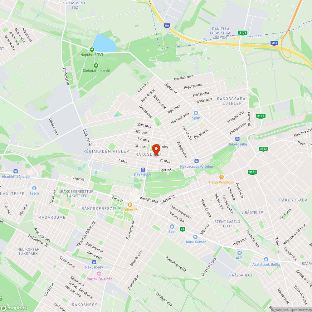 Kivágott akácfa bejelentés helye