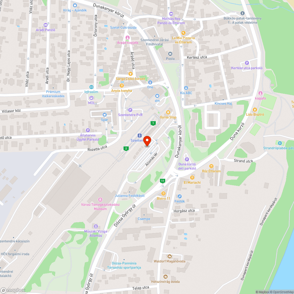 Hibás automata Szentendre végállomáson bejelentés helye