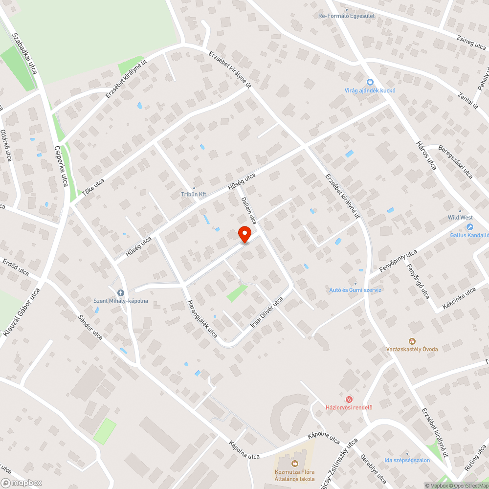 Megsüllyedt járda Szent Mihály u 4 bejelentés helye