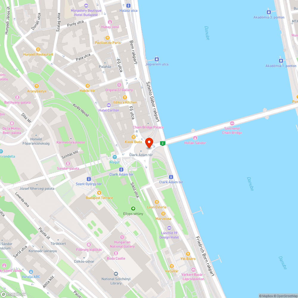 Graffiti a Lánchíd alatt bejelentés helye