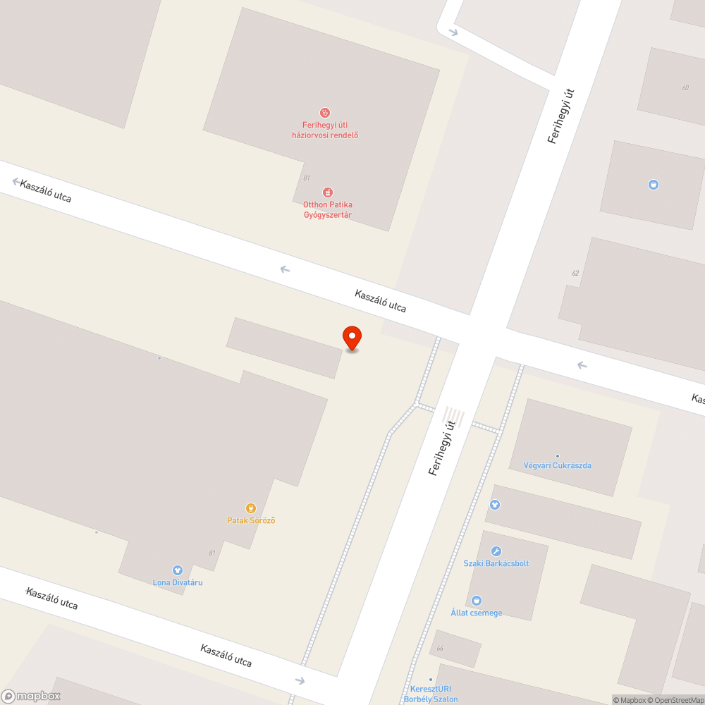 Kátyú az úton bejelentés helye