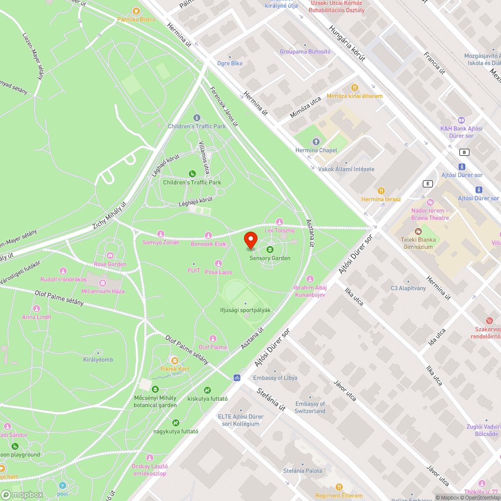 Körbekordonozott, de átadott Vakok Kertje bejelentés helye