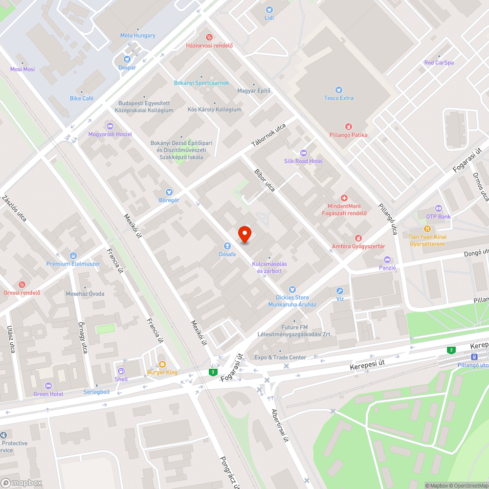 Elhagyott bevásárló kocsik bejelentés helye