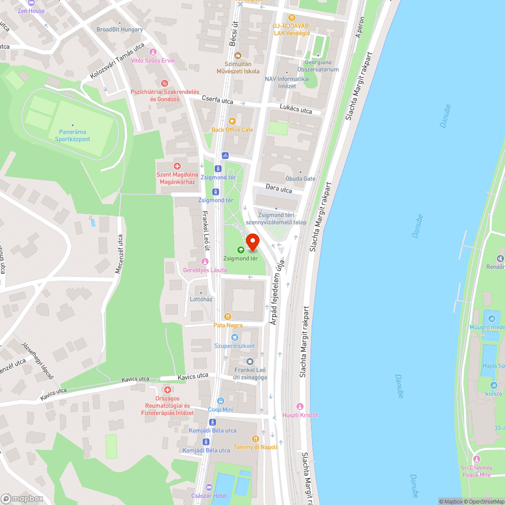 Zsigmond tér játszótér kiégett lámpa bejelentés helye