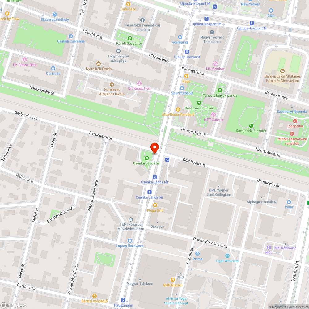 Csúszós az új járda friss hóban a Csonka János térnél bejelentés helye