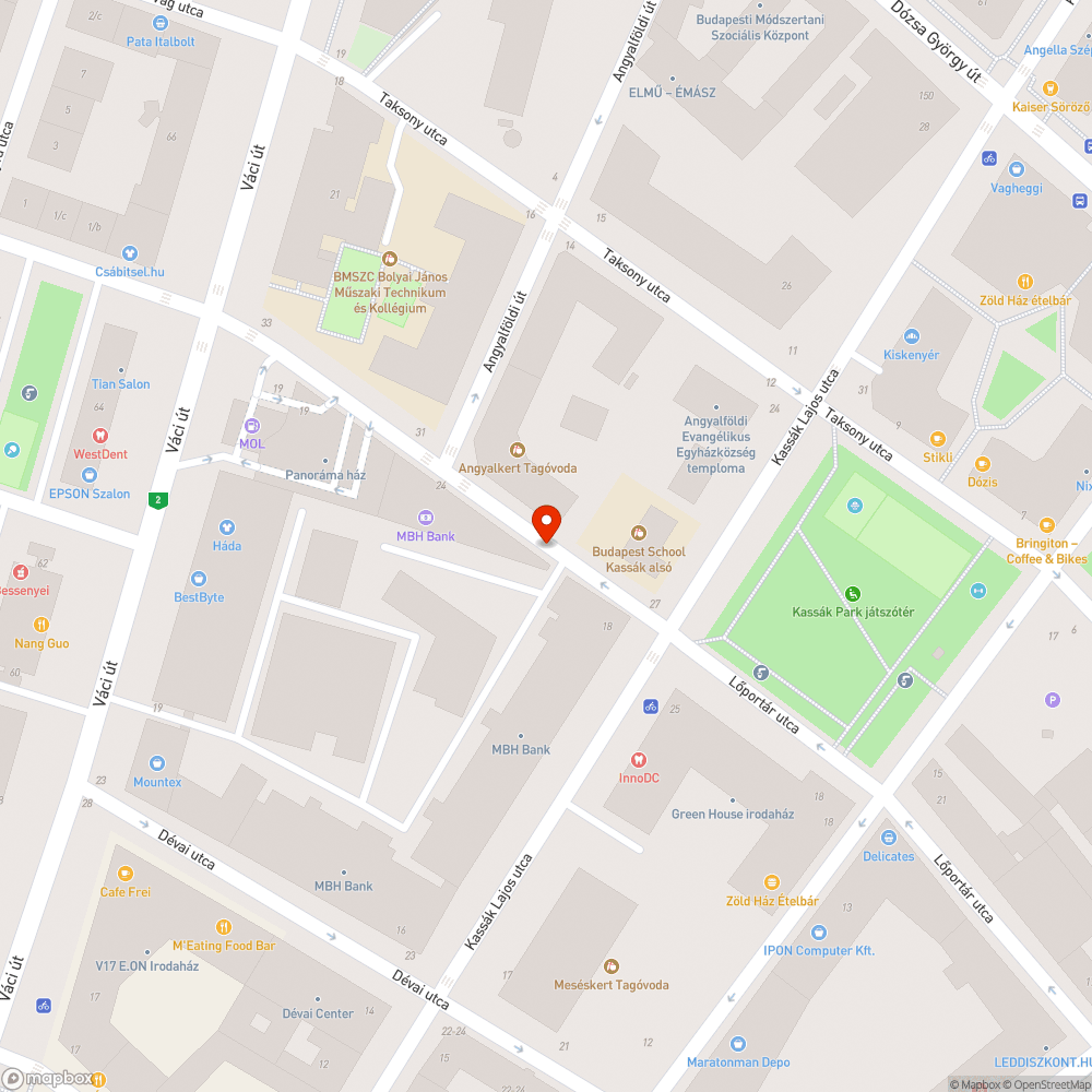 Egyirányú utca bejelentés helye