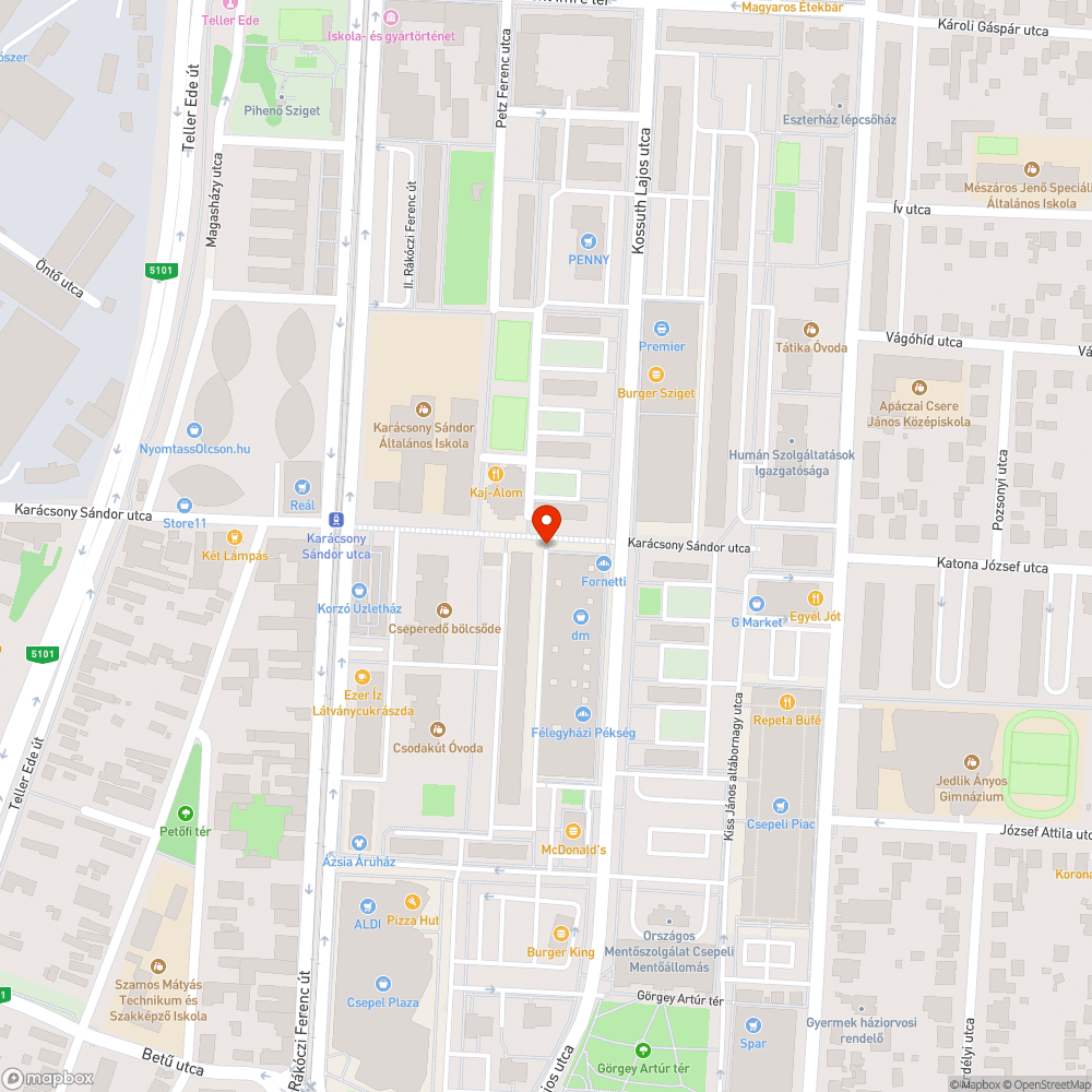 Graffitis postaláda bejelentés helye