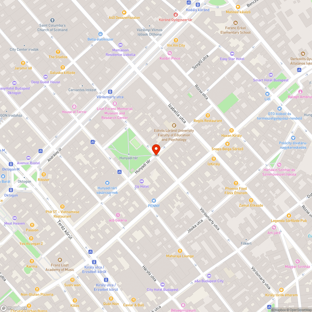 Szófia utca egy részének megnyitása ellenirányú kerékpározásra bejelentés helye