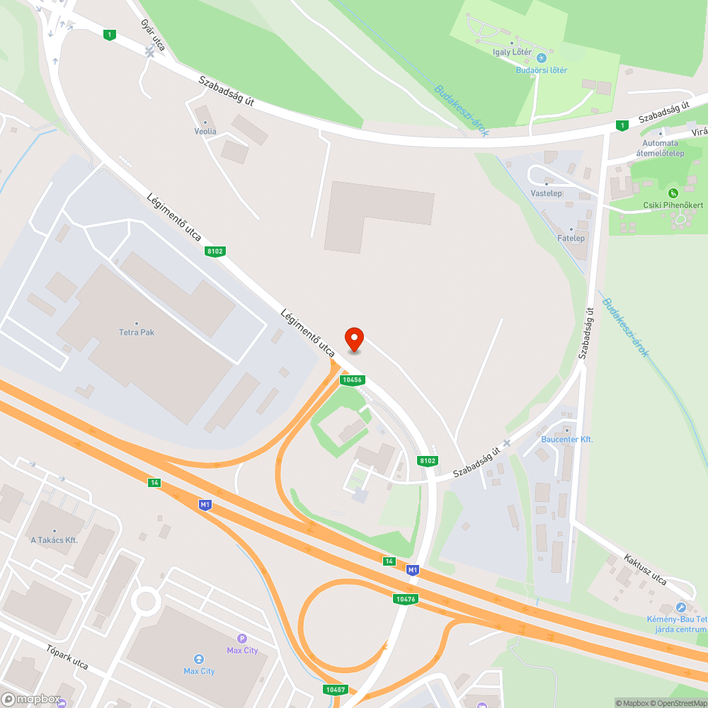 M1-es autópálya kifelé vezető oldal, Budakeszi/Törökbálint lehajtó, életveszélyes balra kihajtás bejelentés helye