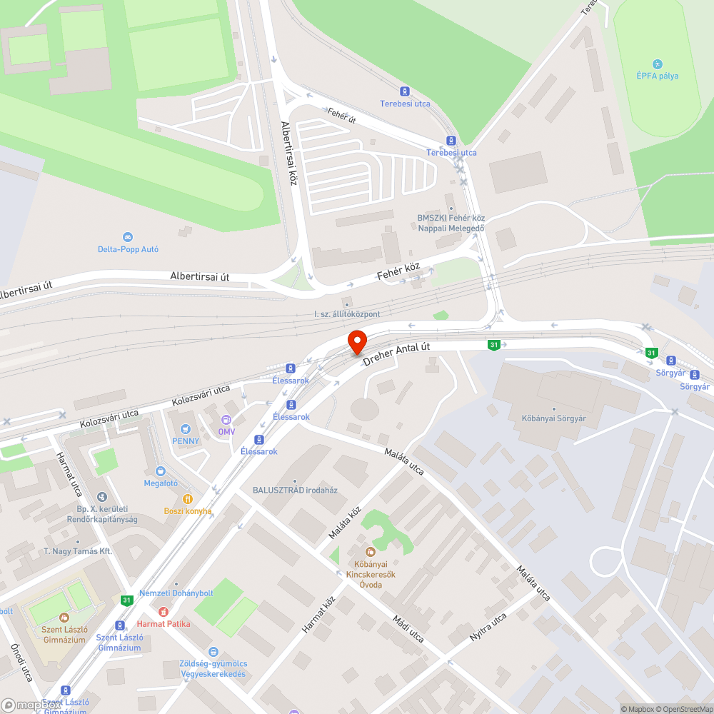 Fényterelő bejelentés helye